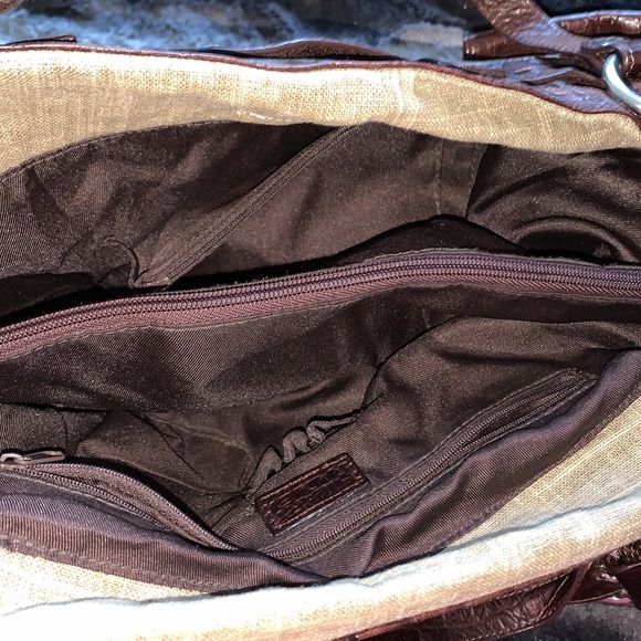 Hailary Radley Linen Leather Oversized Bag - Picture 6 of 11